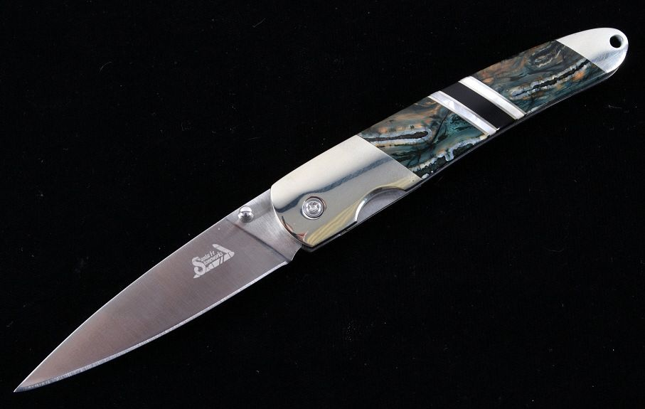 Wooly Mammoth Tooth Jet Custom Knife This is an original