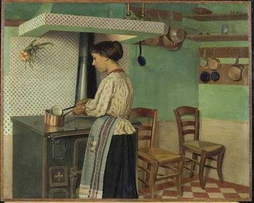 VALLOTTON FELIX Lausanne 1865 1925 Paris La cuisini re 1892