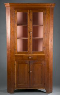 American Federal corner cupboard A Federal corner cupboard American Late