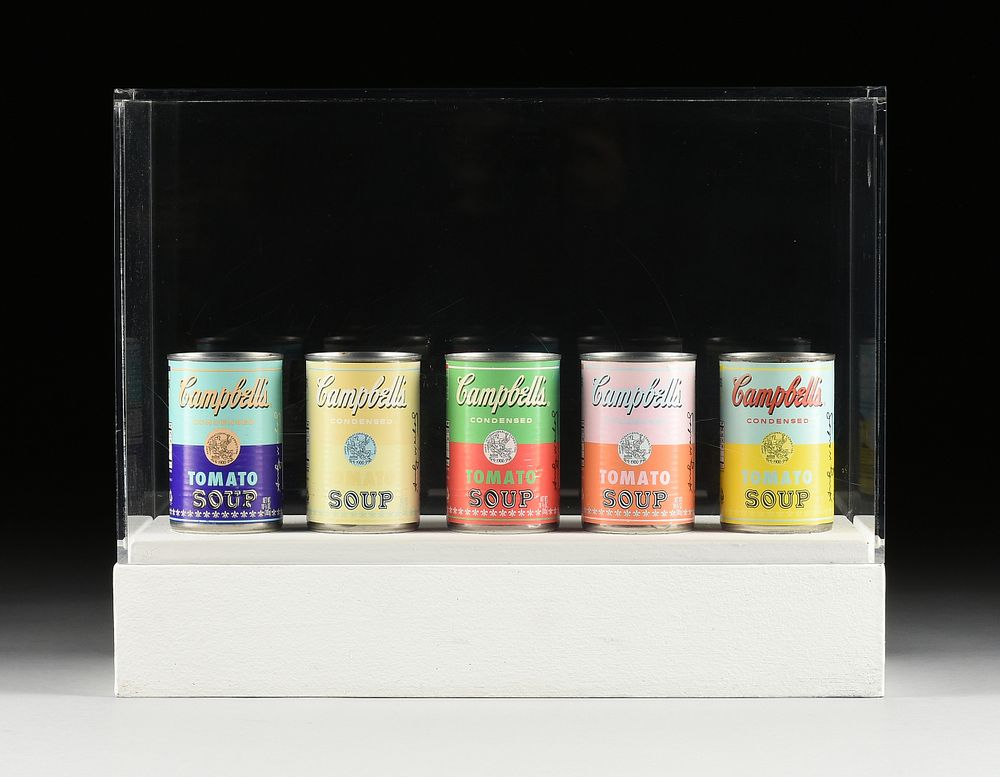 A SET OF FIVE ANDY WARHOL FOUNDATION CAMPBELL S TOMATO