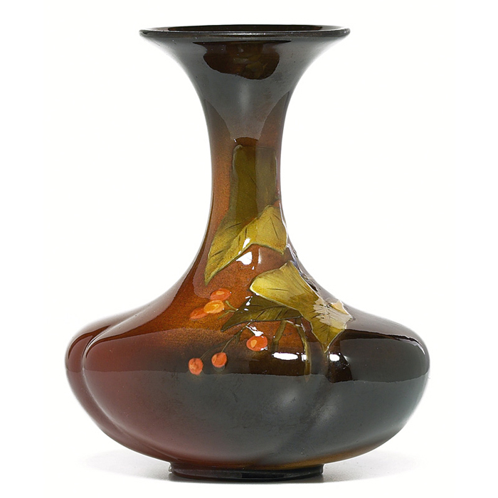 Rookwood vase Standard glaze with a leaf and berry design
