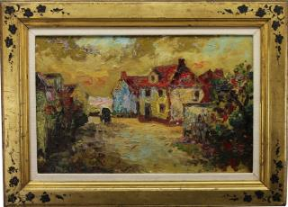 Signed Painting At Point Avon Brittany Signed Painting At Point