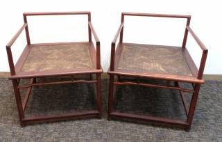 Pair Of Huanghuali Buddhist Chairs Pair Of Huanghuali Buddhist Chairs