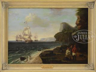 EUROPEAN SCHOOL 19th Century QUASI WAR WITH FRANCE Oil on
