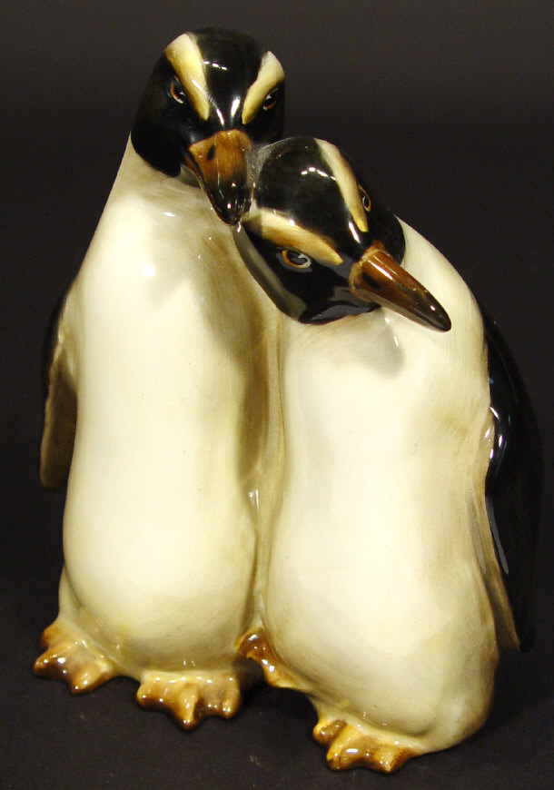 Royal Doulton china penguin group HN133 with hand painted decoration