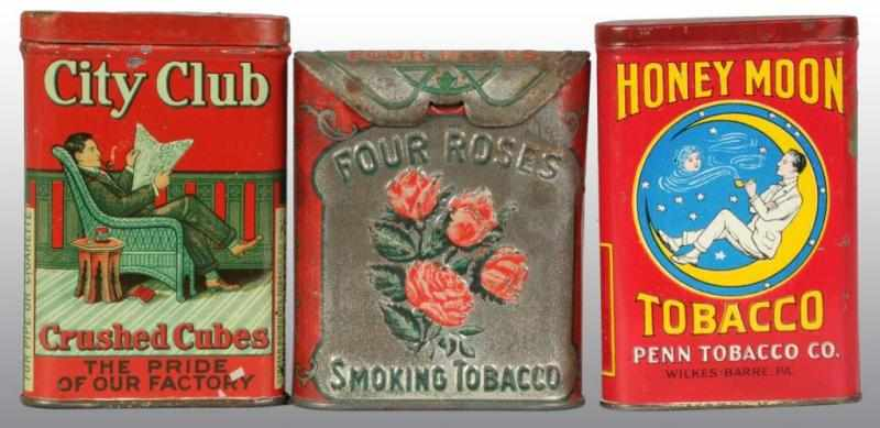 Lot of 3 Tobacco Pocket Tins Description Includes one City
