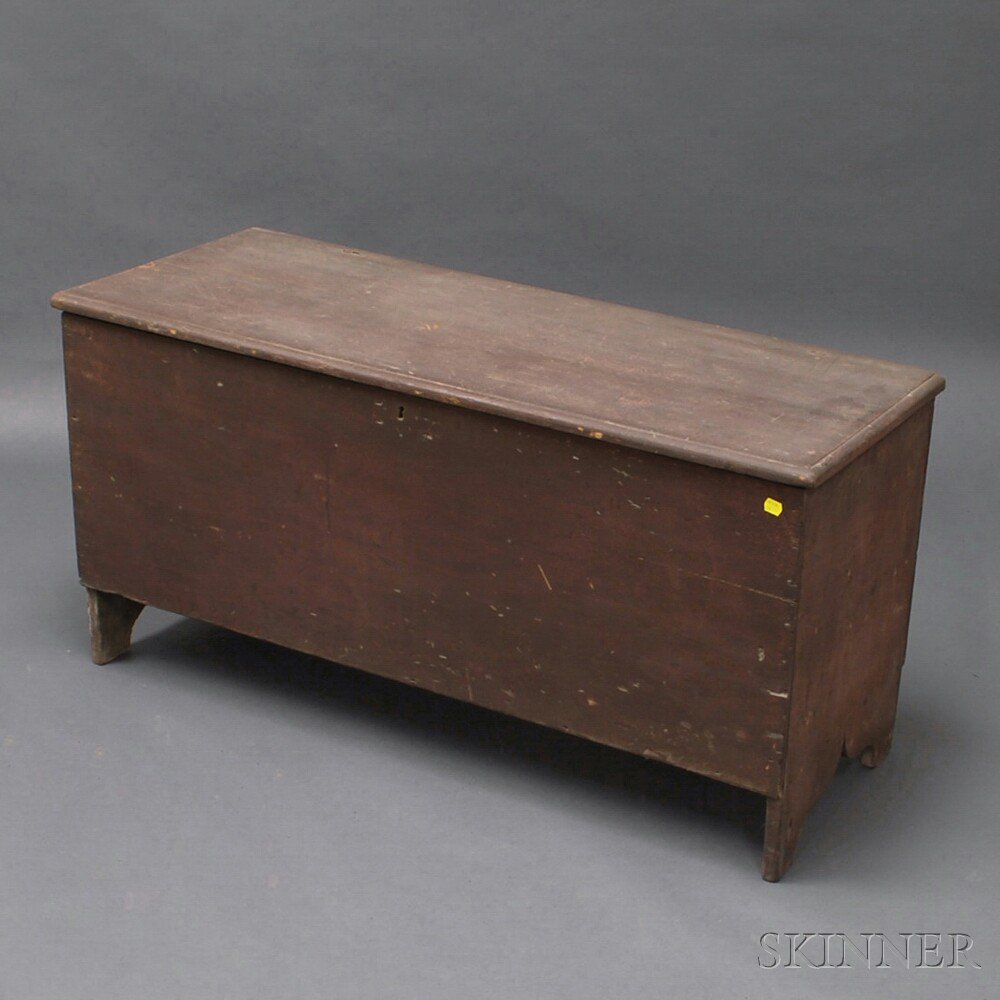 Brown painted Six board Blanket Chest New England 19th century