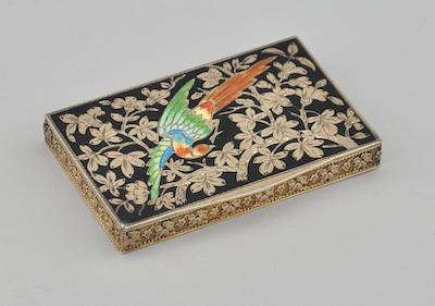 An Enameled Sterling Silver Snuff Box Austria ca 20th Century
