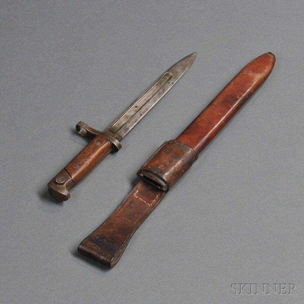 Model 1895 Winchester Bayonet and Scabbard c late 19th early
