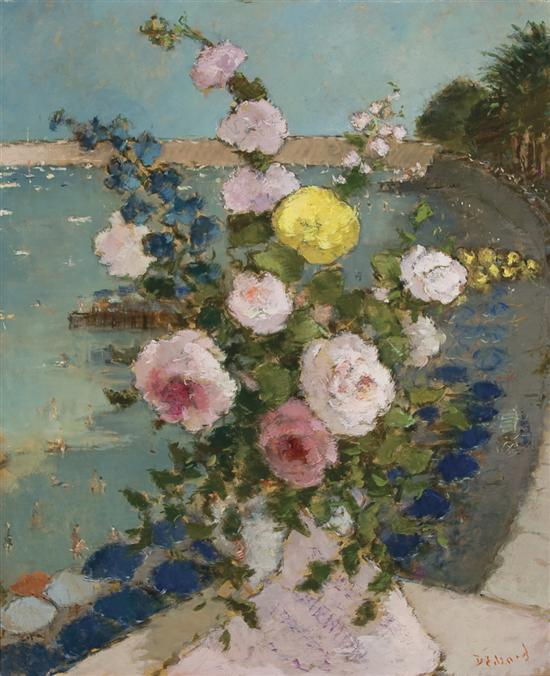 DIETZ EDZARD French 1893 1963 Bouquet a Menton oil on