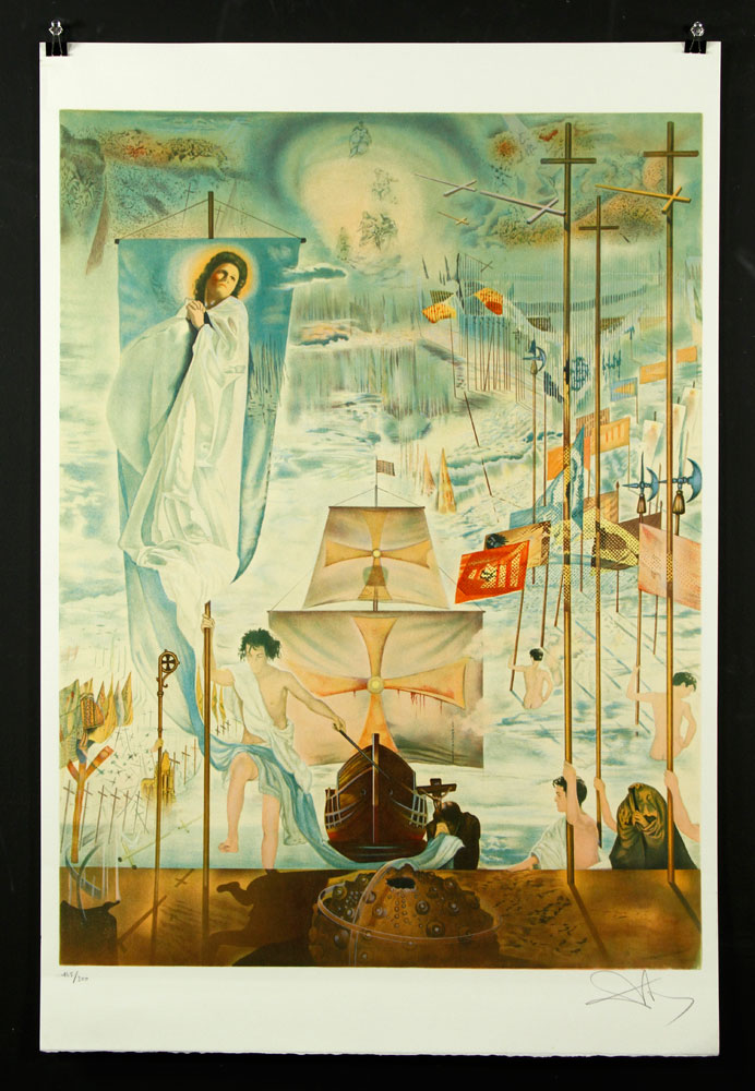 1270 The Discovery of America by Columbus Dali Lithograph Salvador