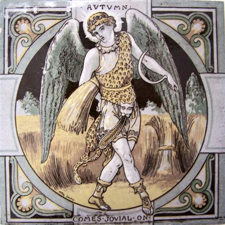 JOHN MOYR SMITH 1839 1912 FOR MINTON THREE TILES CIRCA