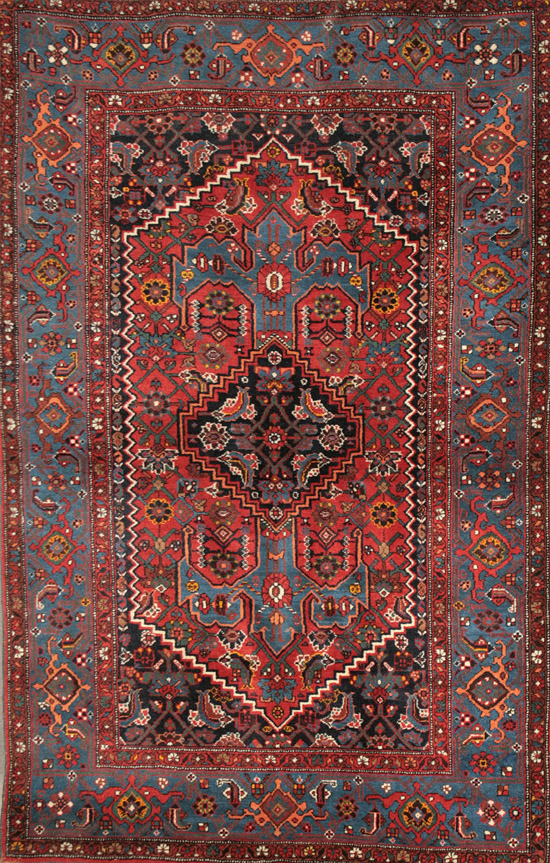 Bidjar Rug Second Quarter 20th Century Blue ground with millefleur