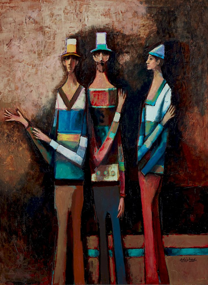 David Adickes Oil on Canvas David Adickes b 1927 Oil