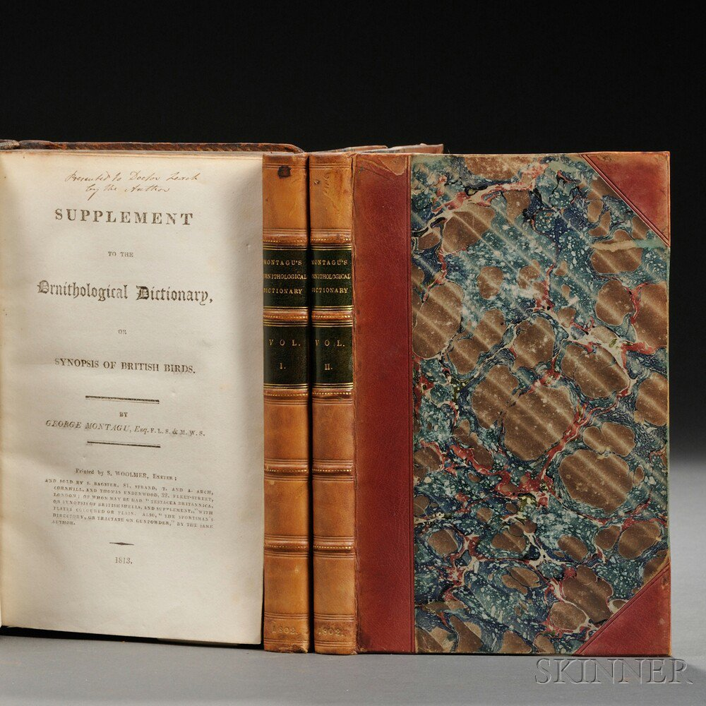 Montagu George 1753 1815 Ornithological Dictionary and Inscribed Author s