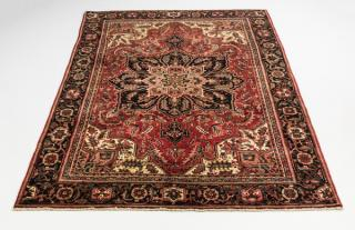 Hand knotted wool Sarouk rug 10 x 7 Hand knotted