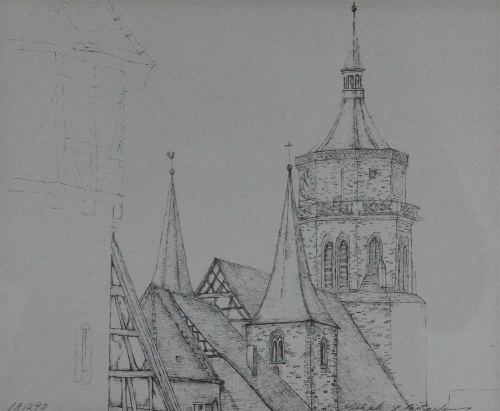 MICHELE RICHARDSON 20TH CENTURY CASTLE Print 7 1 2 x