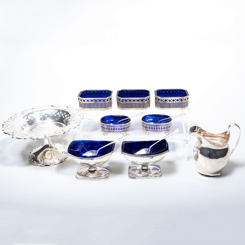 Group of English and American Silver Condiment Wares The American