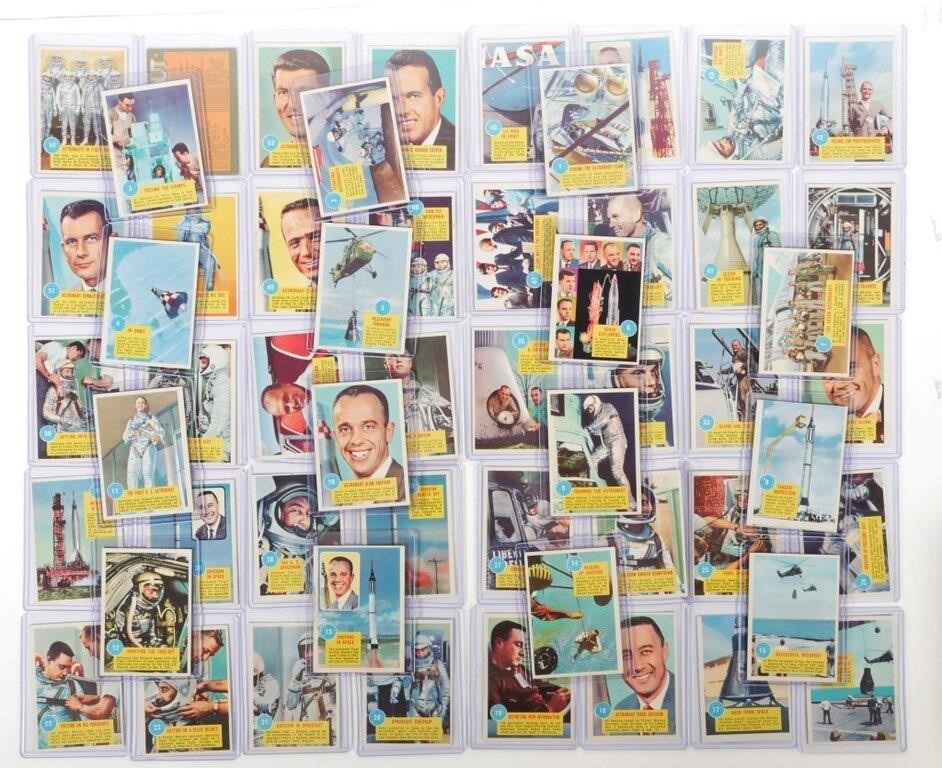 Complete set of 55 Topps Astronaut cards shipping info This