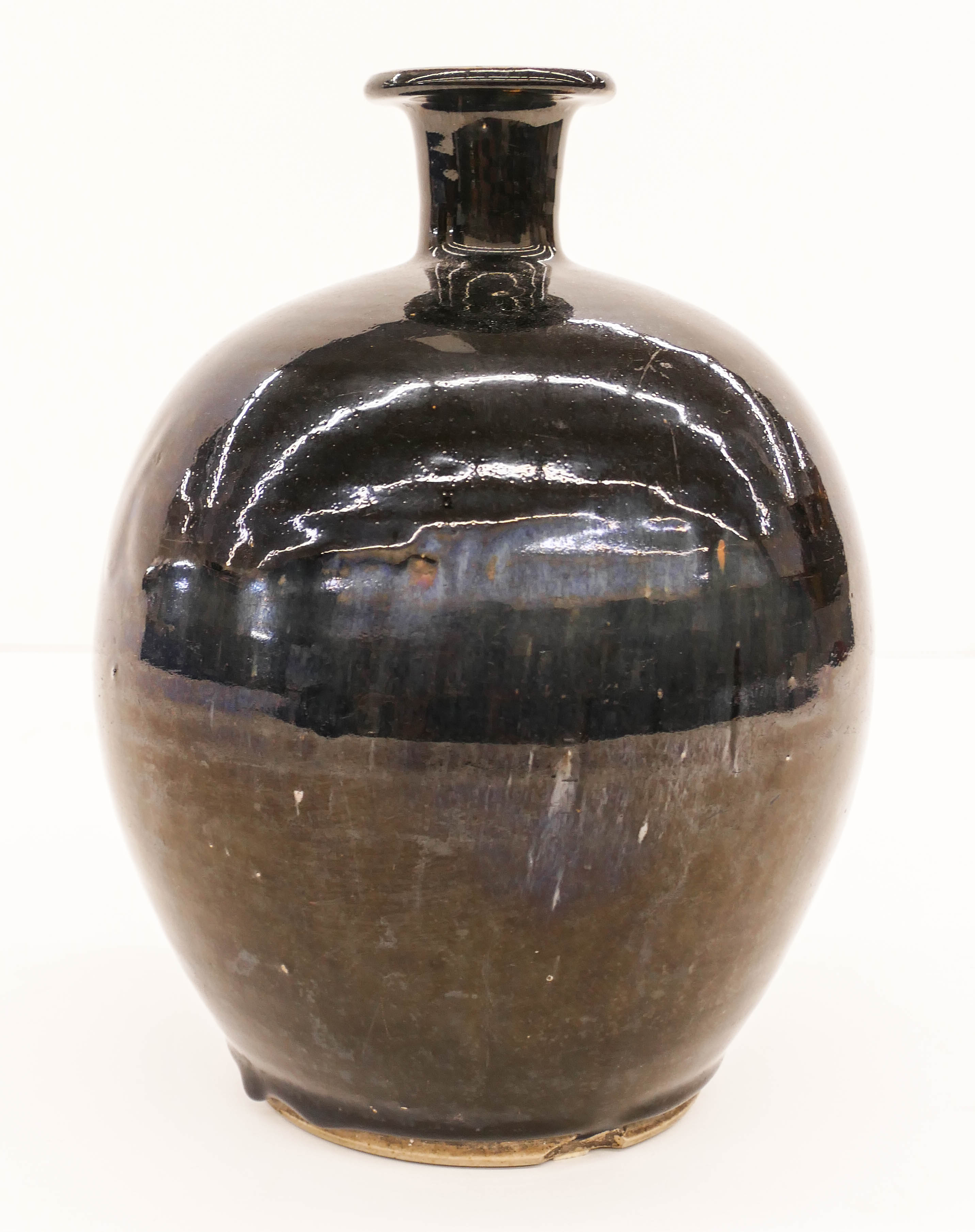 Chinese Qing Henan Black Large Bottle 11 x8 A bottle