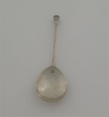 A Charles I seal top spoon with indistinctly pricked initials