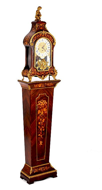 Beautiful Tiffany Boulle Clock And Pedestal For your consideration is