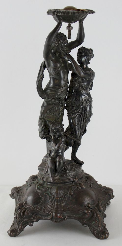 Antique Figural Epergne Base of Dionysus Ariadne Antique figural epergne