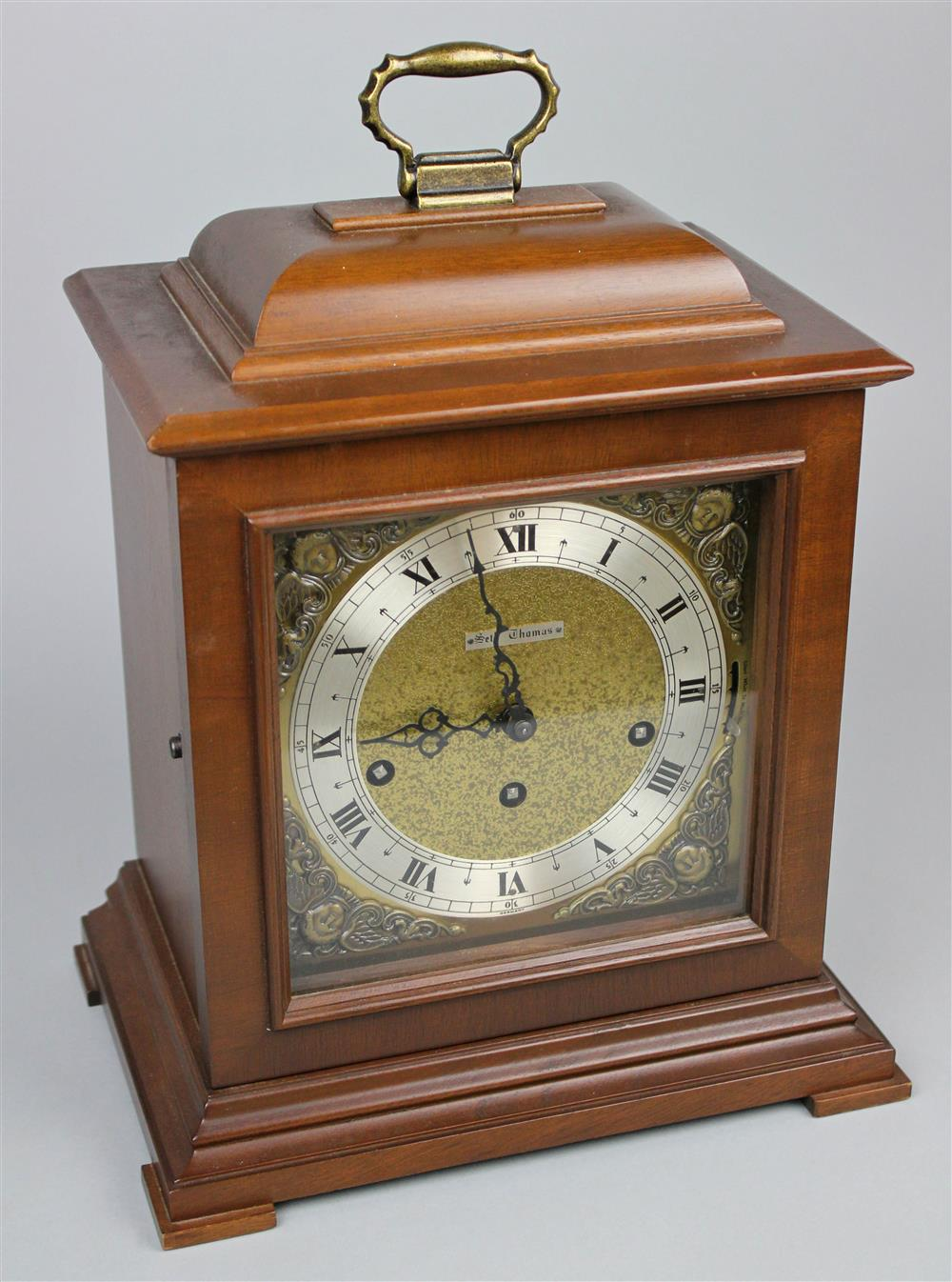 SETH THOMAS GEORGE II STYLE CHIMING BRACKET CLOCK no A403