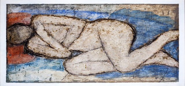 John Emanuel British b 1930 Reclining Nudesigned lower right oils