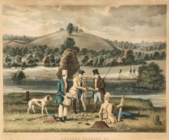 After James Pollard British 1792 1867 Anglers Packing Up Bottom