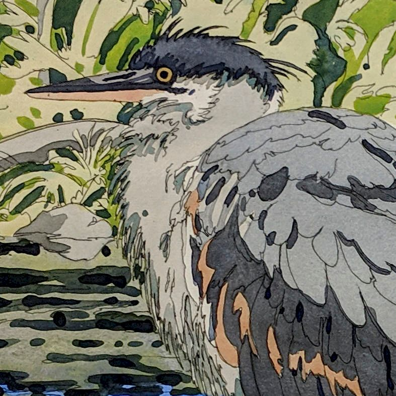 Neil Welliver Immature Great Blue Heron Lot 77 Neil Welliver