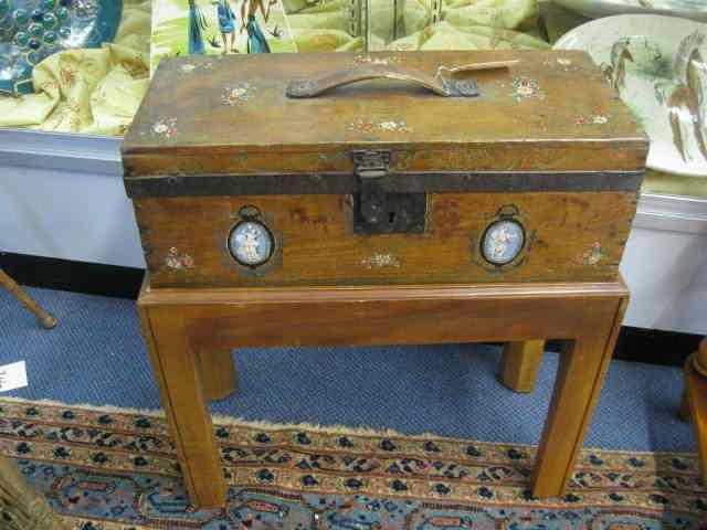 19th Century Painted Box on stand Wedgwood or Adams style