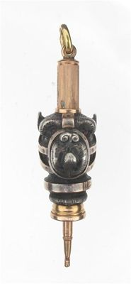 An unusual propelling pencil in the form of a muzzled