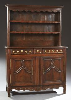 French Louis XV Style Carved Oak Vaisselier 19th c the