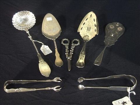 GROUP OF AMERICAN SERVING PIECES Mostly 19th c comprising a