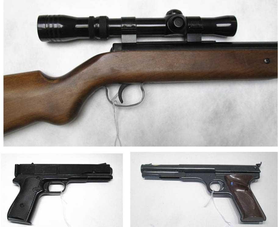 THREE AIR GUNS Winchester model 425 single pump type 22