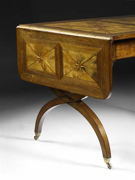 An early 19th century rosewood sofa table Probably German the