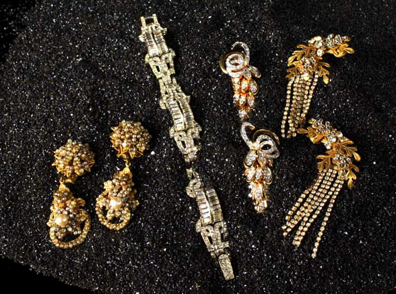 Pair of Stanley Hagler Pearl Earrings ca 1945 the tops
