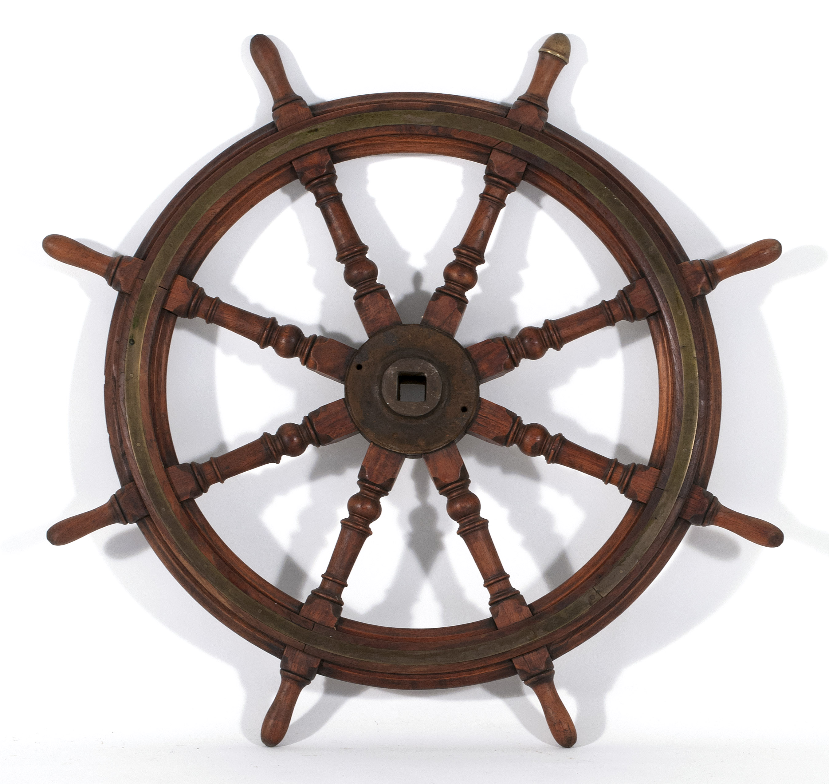 EIGHT SPOKE SHIP S WHEEL Late 19th CenturyIn walnut with