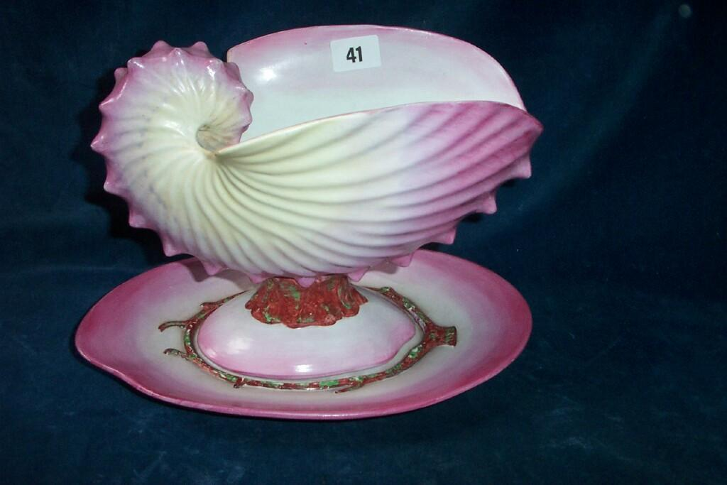 A 19th century Wedgwood majolica type vase in the form