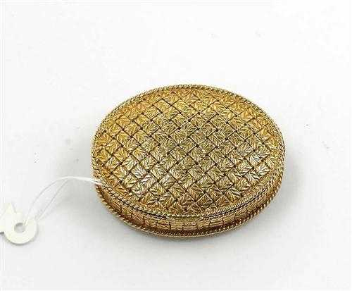 GOLD PILLEND SCHEN um 1950 Gelbgold 750 14g Kleines ovales