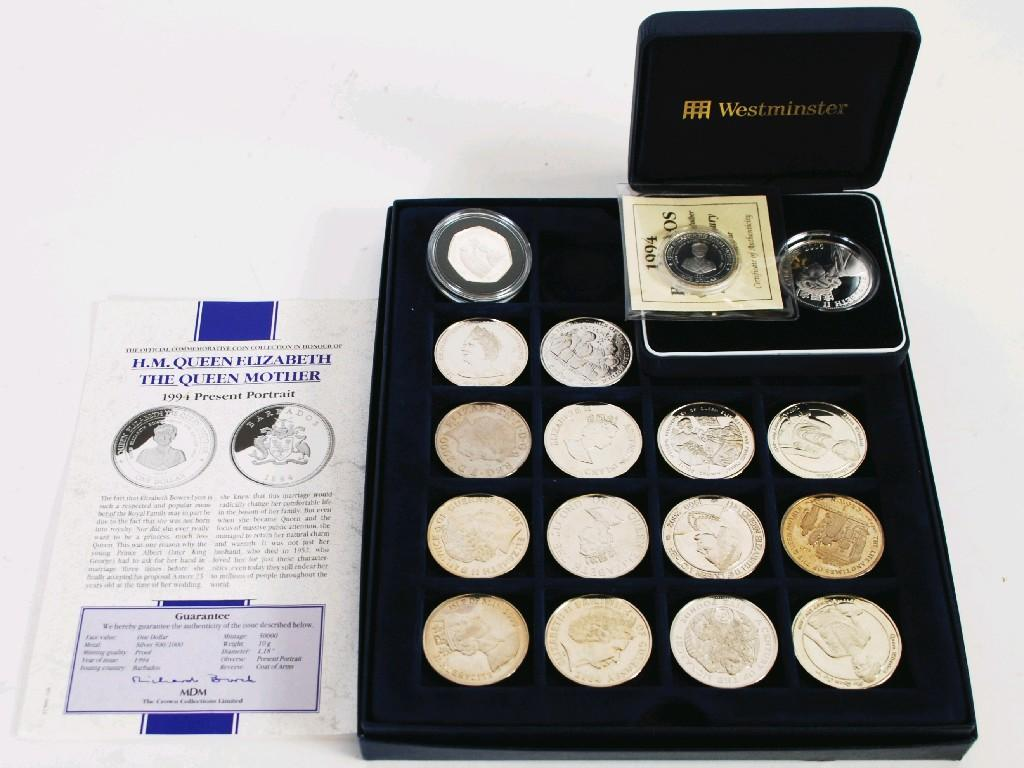 ROYAL MINT SILVER PROOF ONE DOLLAR BARBADOS COMMEMORATIVE COINS 1994
