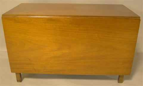 CHIPPENDALE MAHOGANY DROP LEAF TABLE with swing legs apron and