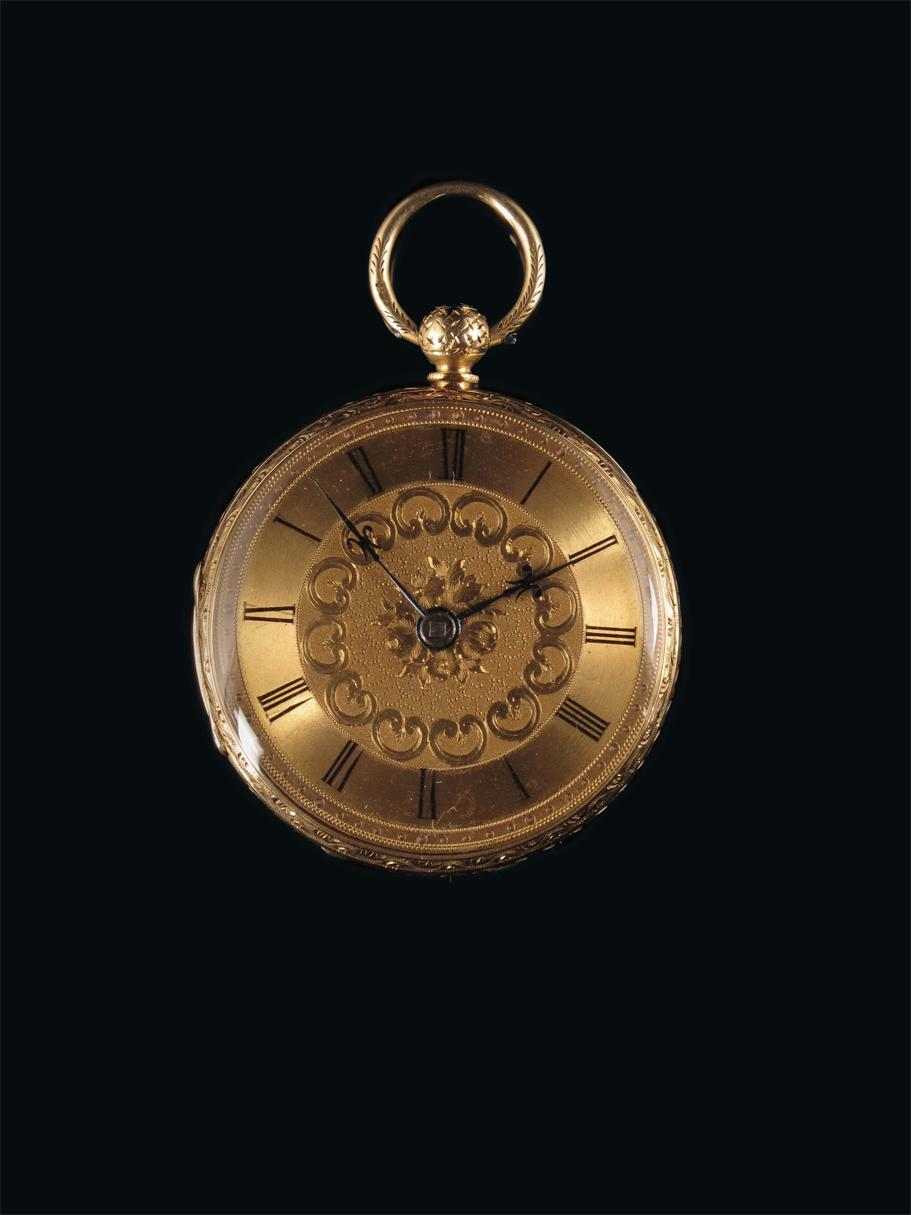 An 18ct gold lever watch