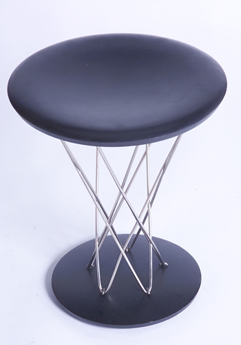 ISAMU NOGUCHI Rocking stool with ebonized seat and base and