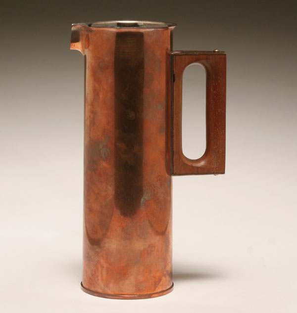 Finnish copper pitcher designed by Tapio Wirkkala rare copper cylindrical