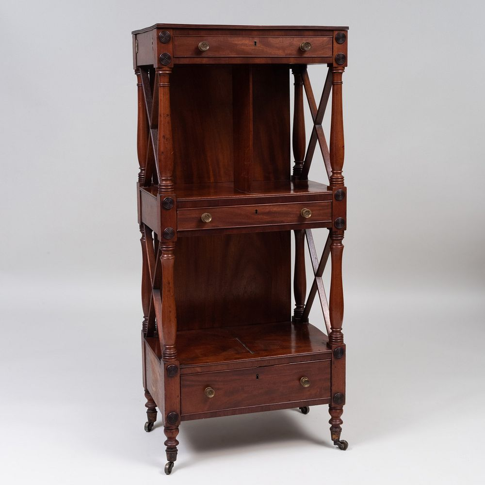 Regency Mahogany Whatnot 4 ft 2 1 2 x 22