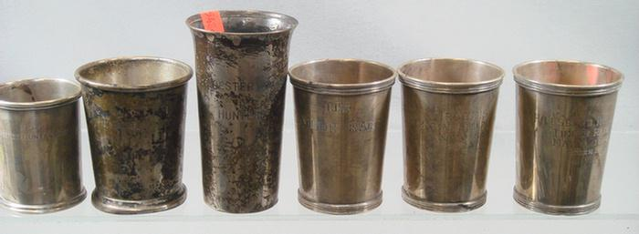 6 sterling silver julep cups 3 International P669 1959 Oxmoor