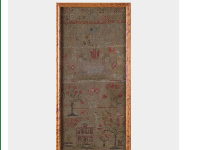 NEEDLEWORK SAMPLER WORKED BY ISOBEL FORD AT THE AGE OF