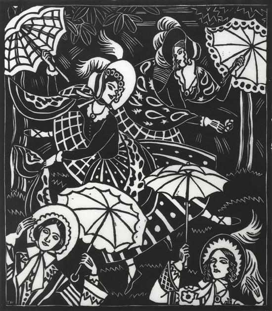 Thea Proctor 1879 1966 Bonnets Shawls Gay Parasols circa 1938
